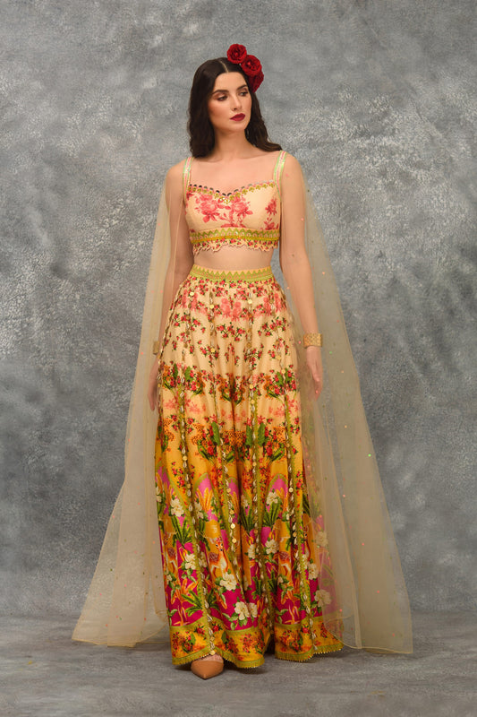 Deer Print Sharara Set