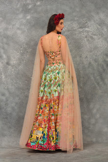 Amalfi Print Skirt With Blouse