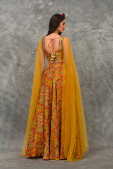 Rajasthan Fort Print Skirt With Blouse