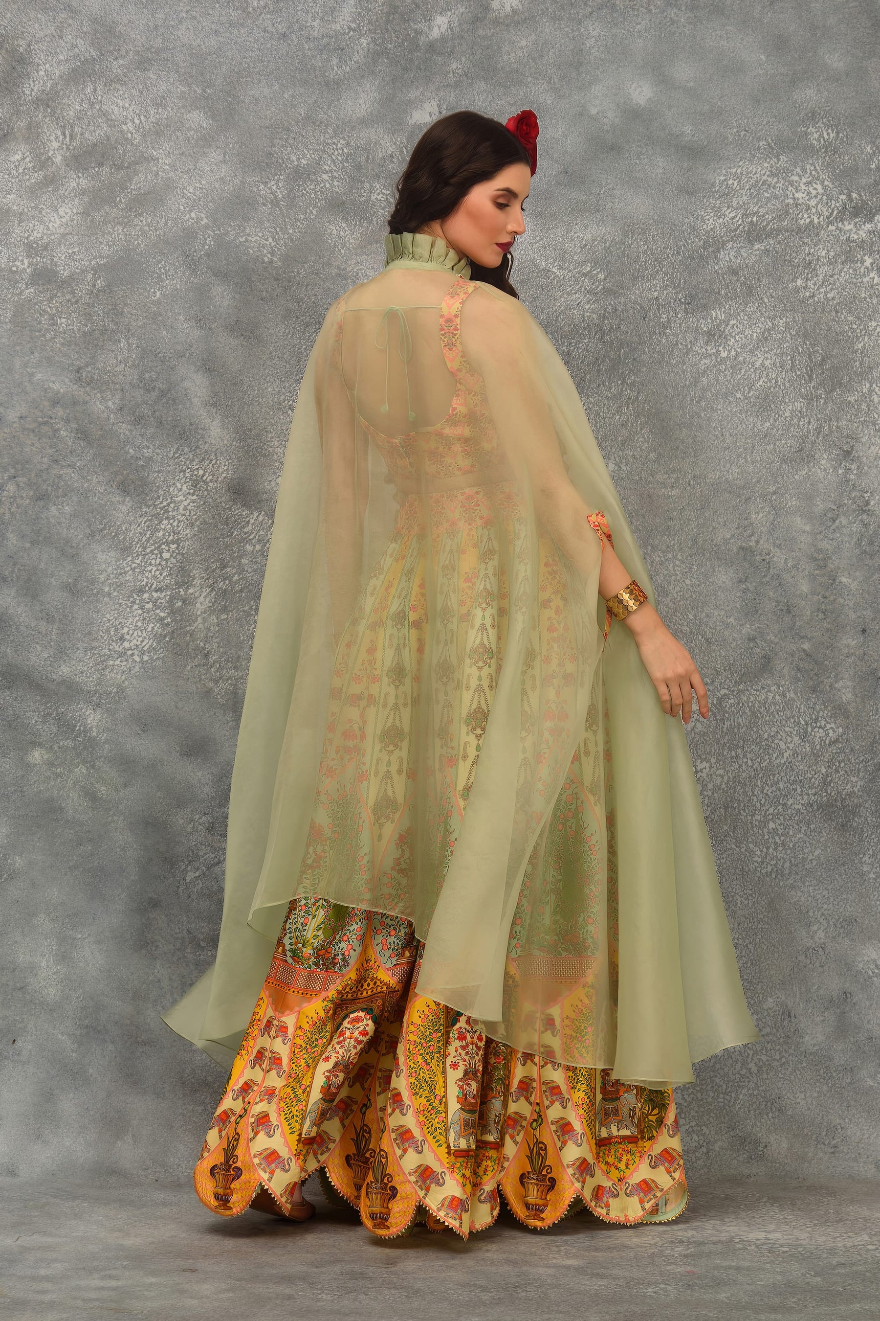 Elephant Sharara Cape