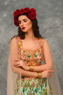 Amalfi Print Skirt With Blouse