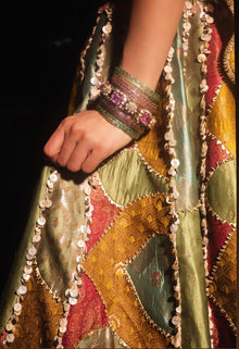 Kaleidoscope Multicolour Banarsi Patchwork Lehenga