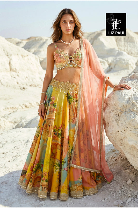 Guposh Multicolour Skirt Set