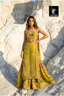 Olive Gulposh Gharara Set