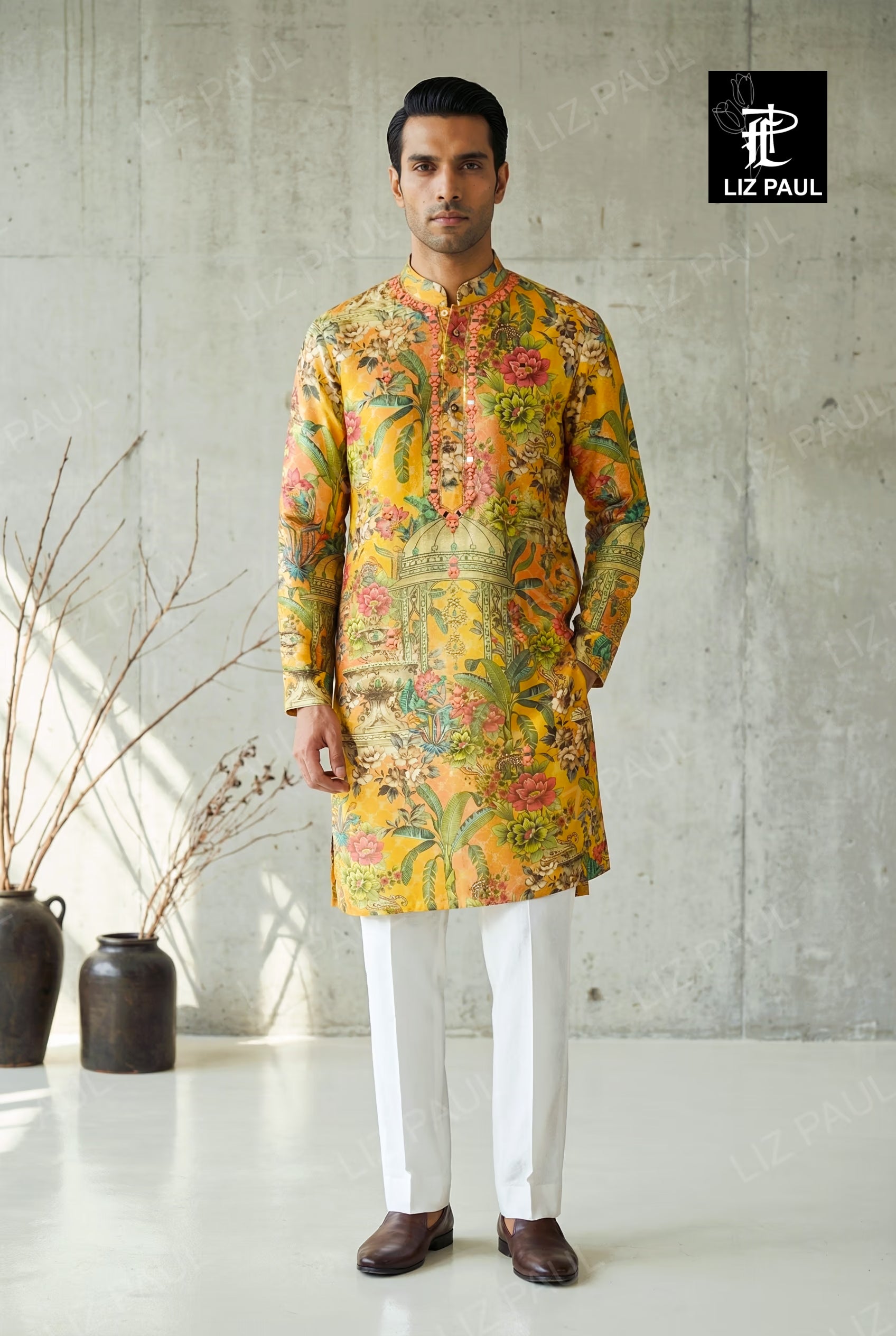 Gulposh Tomb Print Kurta Set