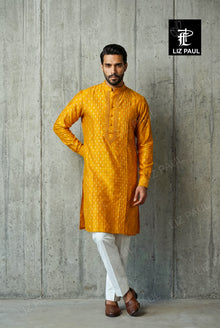 Yellow Banarsi Kurta Set