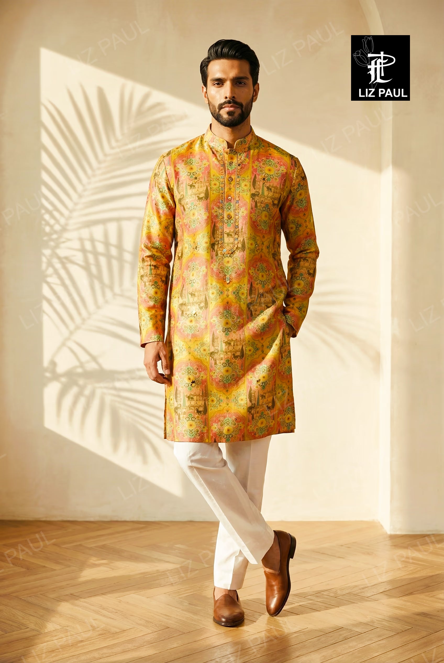 Rajasthan Fort Print Kurta Set