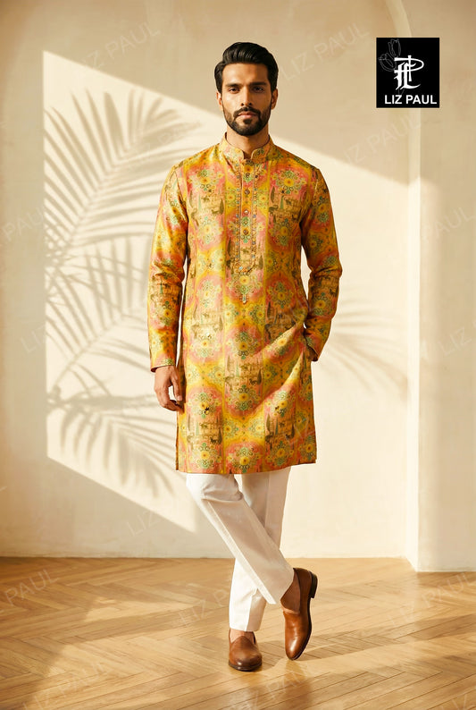 Rajasthan Fort Print Kurta Set