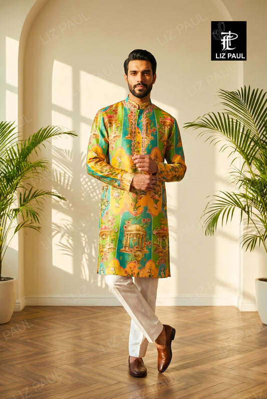 Multicolour Mosaic French Dome Print Kurta Set